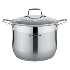 Кастрюля EUROSTEK ES-1089, 11.1л, с крышкой, стальной ут-00004322