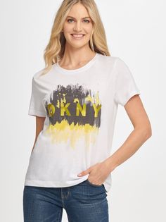 Футболка женская DKNY P0CHQCNA белая M