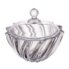 Конфетница с крышкой Crystalite Bohemia Scallop 19 см