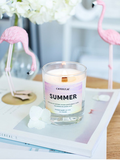 Ароматическая свеча SUMMER WEEKEND Летние выходные - с деревянным фитилем CANDLE ME