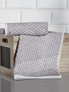 Полотенце кухонное махровое с жаккардом KARNA DAMA кофейное 40х60