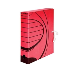 Короб архивный на завязках, 75 мм, цвет красный ФАРМ
