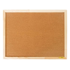 Доска пробковая, с деревянной рамой, 60x45 см., inФОРМАТ, цвет коричневый ФАРМ