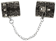 Стильные широкие наручники на тонкой сцепке Obsessive