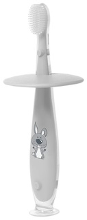 Зубная щетка Babyono безопасная серый