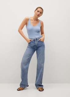 Топ из трикотажа в рубчик - Gimnasti Mango