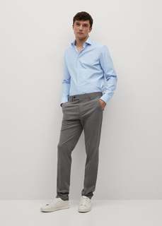 Хлопковая рубашка Tailored slim fit - Emeritol Mango