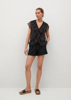 Блузка с принтом и воланами - Imma Mango