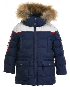 Синее зимнее полупальто Gulliver