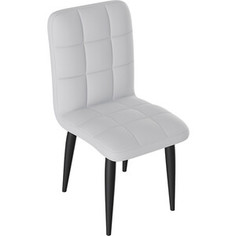 Стул ТриЯ Франк конус черный матовый/кожзам белый Triya