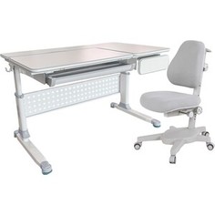 FunDesk Комплект парта Brunia grey + кресло Solidago grey