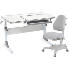 FunDesk Комплект парта Grato grey + кресло Solidago grey