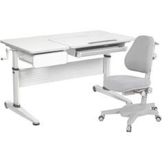 FunDesk Комплект парта Aster grey + кресло Solidago grey