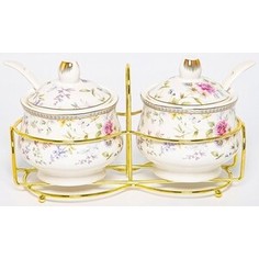 Набор сахарниц 2 предмета Balsford эклат 300мл с ложками на подставке new bone china (195-42029)
