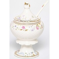 Сахарница Balsford эклат 300мл на ножке с ложкой new bone china (195-42025)