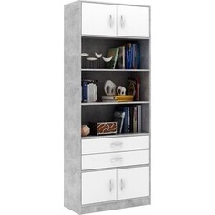 Стеллаж в комплекте Мастер Либерти-51 бетон/белый Либерти-51-ЕО-БТ