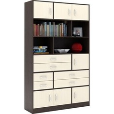 Стеллаж в комплекте Мастер Либерти-61 венге/дуб молочный Либерти-61-ВМ-ДМ