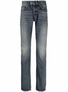 Saint Laurent узкие джинсы средней посадки