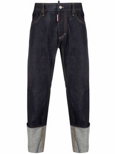 Dsquared2 джинсы с подворотами