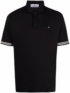Stone Island рубашка поло с нашивкой-логотипом