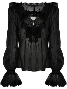 Ermanno Scervino блузка с кружевными оборками