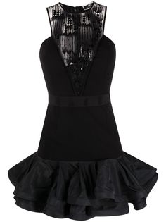 Elisabetta Franchi платье мини с вышивкой