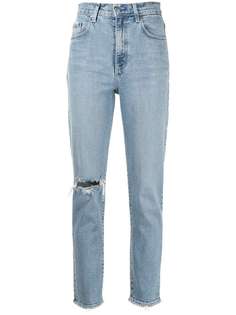 Nobody Denim джинсы бойфренды с эффектом потертости