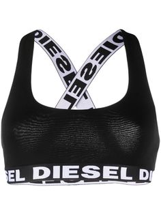 Diesel бюстгальтер с перекрестными бретелями и логотипом