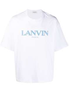 LANVIN футболка с вышитым логотипом