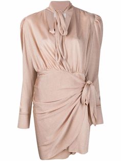 LANVIN драпированное платье с длинными рукавами
