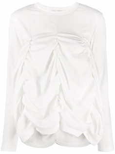 Comme Des Garçons топ с длинными рукавами и драпировкой