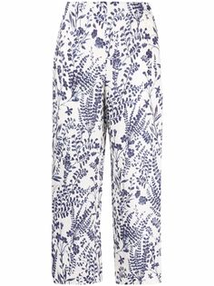 Les Copains укороченные брюки с цветочным принтом