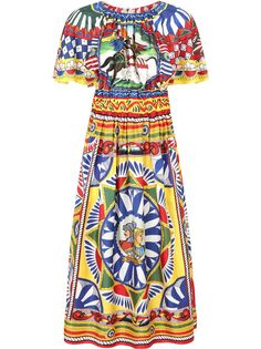 Dolce & Gabbana платье миди с графичным принтом