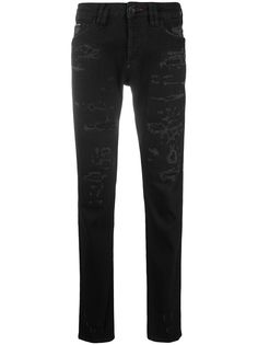 Philipp Plein прямые джинсы с нашивкой-логотипом