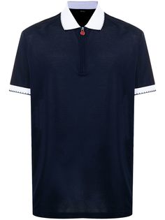 Kiton рубашка поло с контрастным воротником