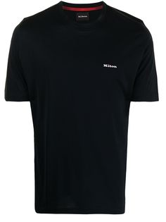 Kiton футболка с вышитым логотипом