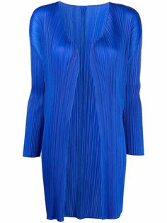 Pleats Please Issey Miyake плиссированный жакет без застежки