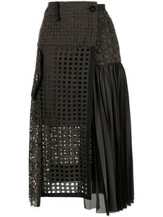 Sacai юбка с плиссировкой