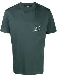 Karl Lagerfeld футболка Signature с карманом