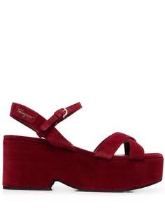 Salvatore Ferragamo босоножки на блочном каблуке и платформе