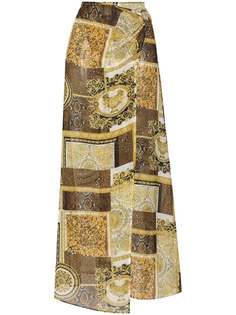 Versace юбка миди с принтом Baroque Patchwork