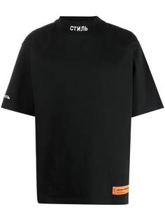 Heron Preston футболка с вышивкой Стиль