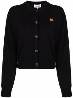 Kenzo кардиган с нашивкой-логотипом