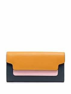 Marni кошелек в стиле колор-блок с логотипом
