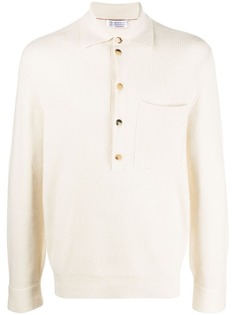 Brunello Cucinelli кашемировый джемпер в рубчик