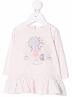 Monnalisa платье с оборками и логотипом