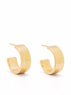 MM6 Maison Margiela серьги-кольца с гравировкой