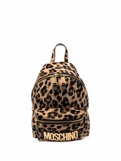 Moschino маленький рюкзак с леопардовым принтом