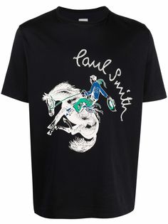 PAUL SMITH футболка с логотипом и принтом
