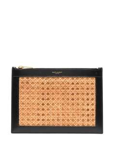 Saint Laurent клатч из рафии